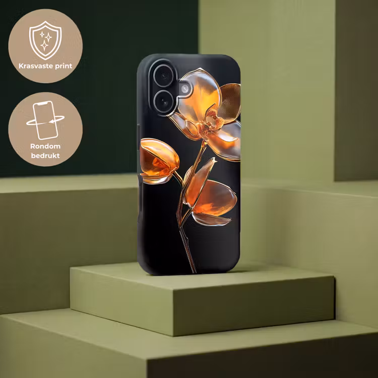 Bloem - Orchidee - Oranje Toughcase MagSafe Apple iPhone 17 klein -USP_PrintM_NL