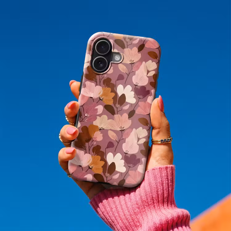 Bloem - Patroon - Roze Toughcase MagSafe Apple iPhone 17 klein 1017 -Sfeer1V