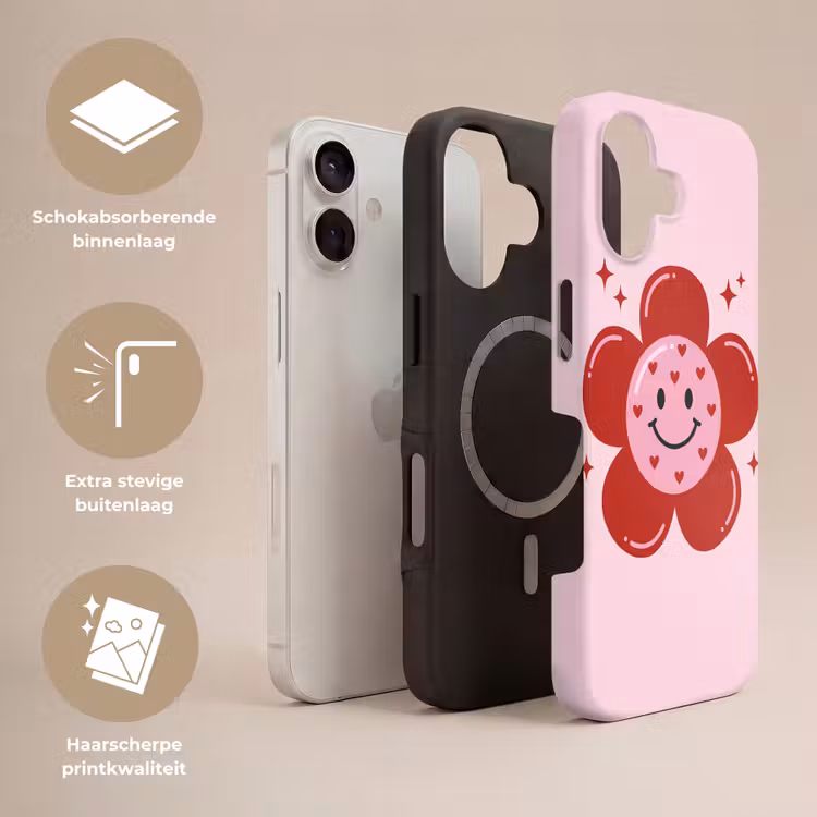 Bloem - Roze - Hartjes Toughcase MagSafe Apple iPhone 17 klein -USP_Lagen_NL