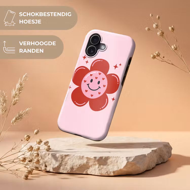 Bloem - Roze - Hartjes Toughcase MagSafe Apple iPhone 17 klein -USP_RandenV_NL