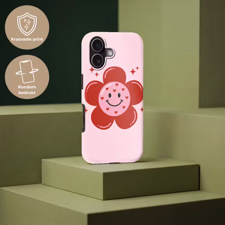 Bloem - Roze - Hartjes Toughcase MagSafe Apple iPhone 17 klein -USP_PrintM_NL