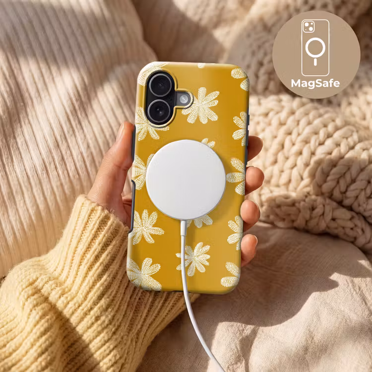 Bloem - Speels - Okergeel Toughcase MagSafe Apple iPhone 17 klein 1017 -USP_MagsafeV