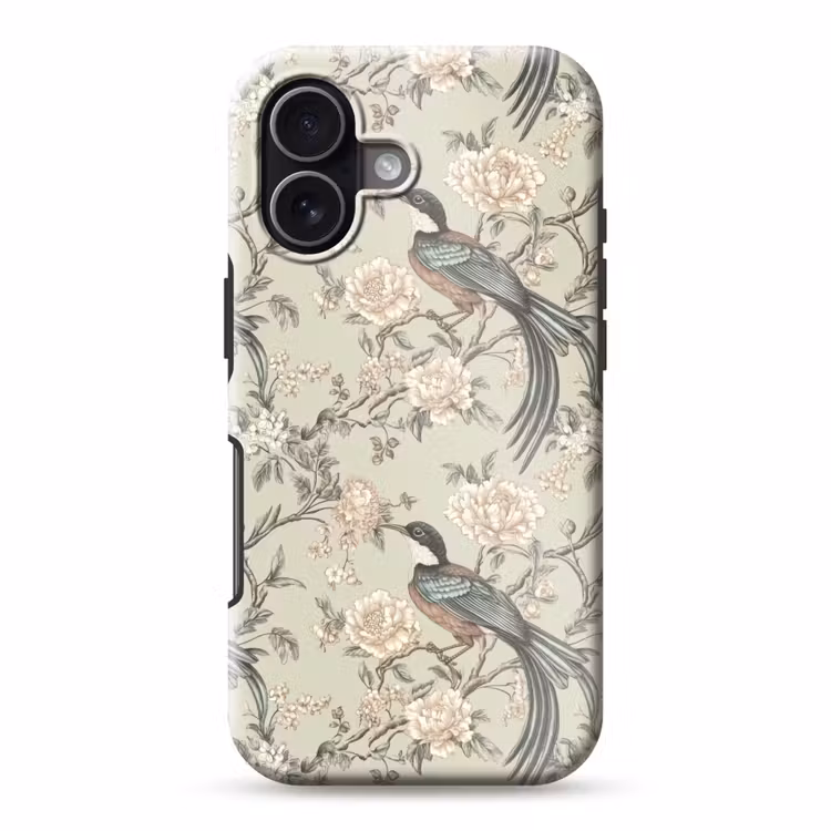 Bloem - Vogel - Kleurrijk Toughcase MagSafe Apple iPhone 17 klein 1017 -3d