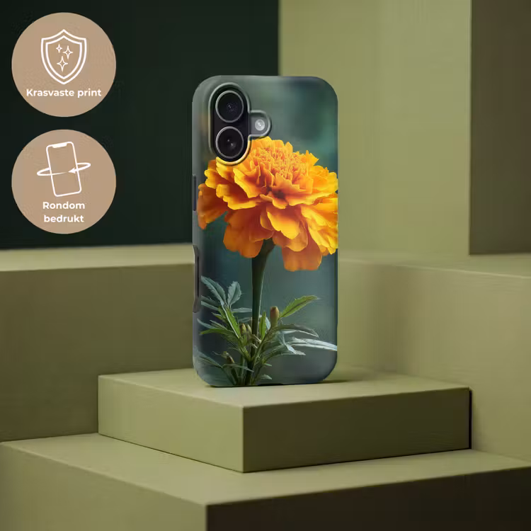 Bloemblaadjes - Afrikaan - Oranje - Wazig Toughcase MagSafe Apple iPhone 17 klein -USP_PrintM_NL