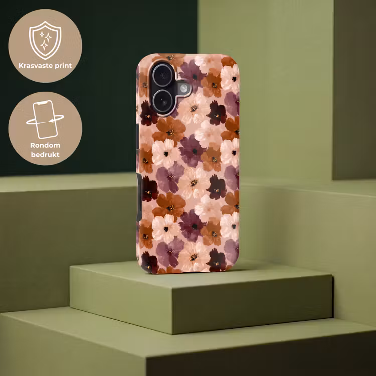 Bloemen - Abstract - Aardetinten Toughcase MagSafe Apple iPhone 17 klein 1017 -USP_PrintM_NL