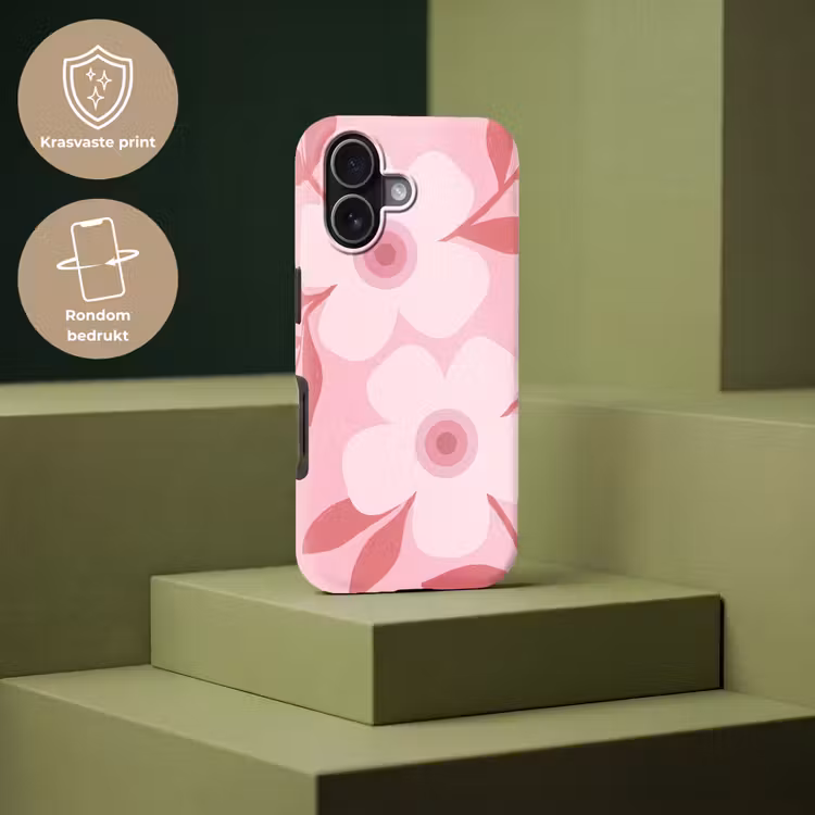 Bloemen - Abstract - Modern - Roze - Natuur Toughcase MagSafe Apple iPhone 17 klein -USP_PrintM_NL