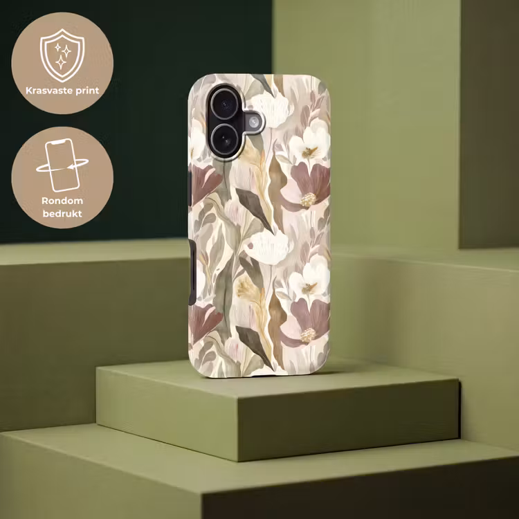 Bloemen - Aquarel - Kleurrijk Toughcase MagSafe Apple iPhone 17 klein 1017 -USP_PrintM_NL