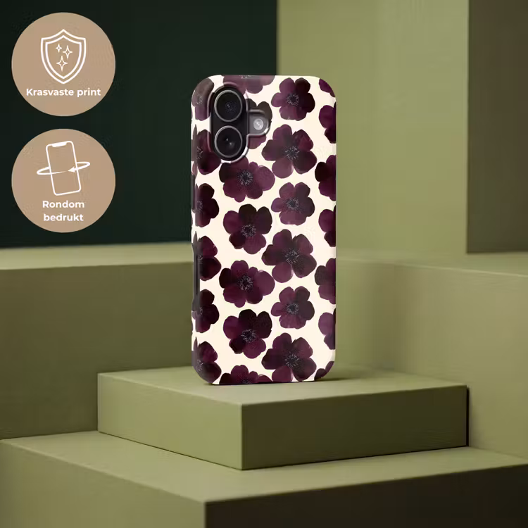 Bloemen - Aquarel - Paars Toughcase MagSafe Apple iPhone 17 klein 1017 -USP_PrintM_NL