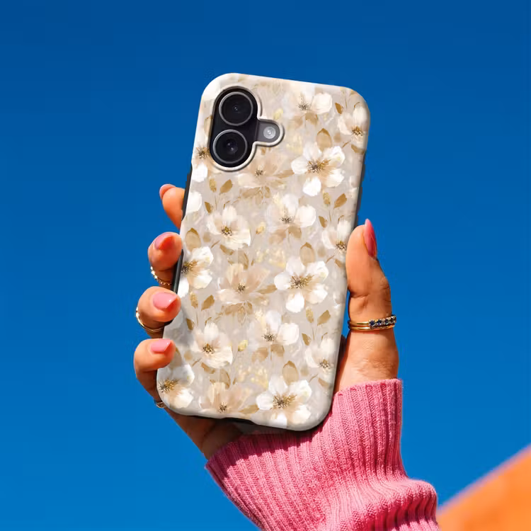 Bloemen - artistiek - Goud Toughcase MagSafe Apple iPhone 17 klein 1017 -Sfeer1V