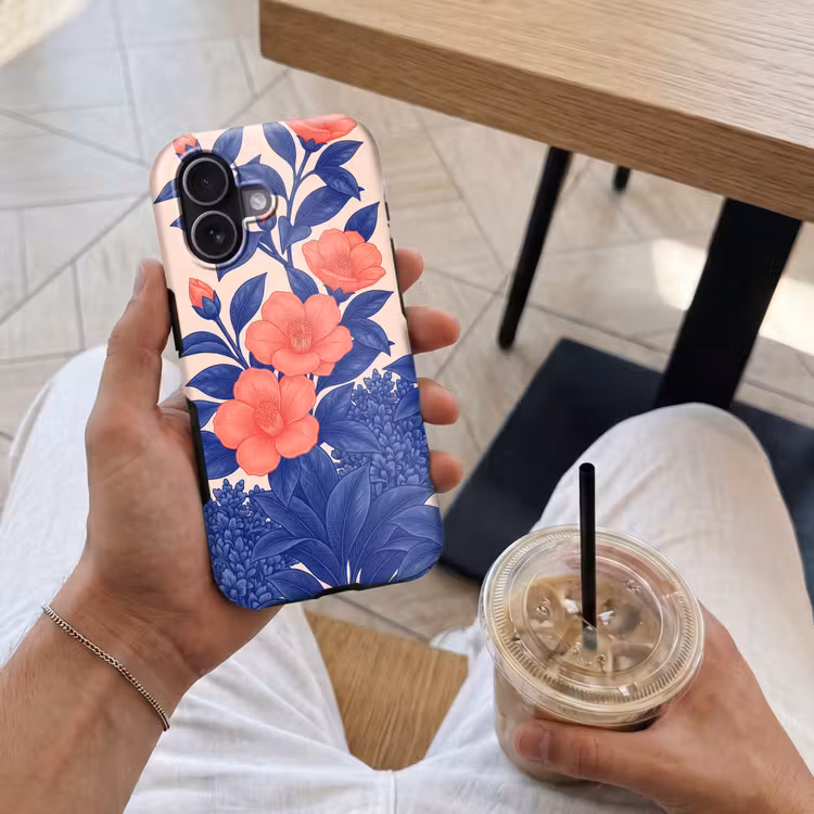 Telefoonhoesje Toughcase - Bloemen - Bladeren - Botanisch - Bloemen - Bladeren - Botanisch Toughcase MagSafe Apple iPhone 17 klein