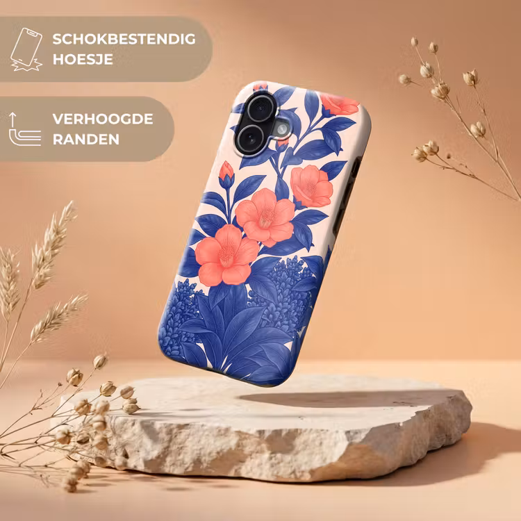 Telefoonhoesje Toughcase - Bloemen - Bladeren - Botanisch - Bloemen - Bladeren - Botanisch Toughcase MagSafe Apple iPhone 17 klein