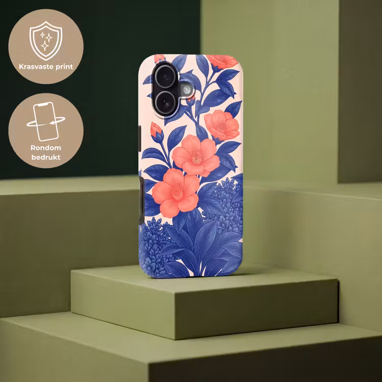 Telefoonhoesje Toughcase - Bloemen - Bladeren - Botanisch - Bloemen - Bladeren - Botanisch Toughcase MagSafe Apple iPhone 17 klein