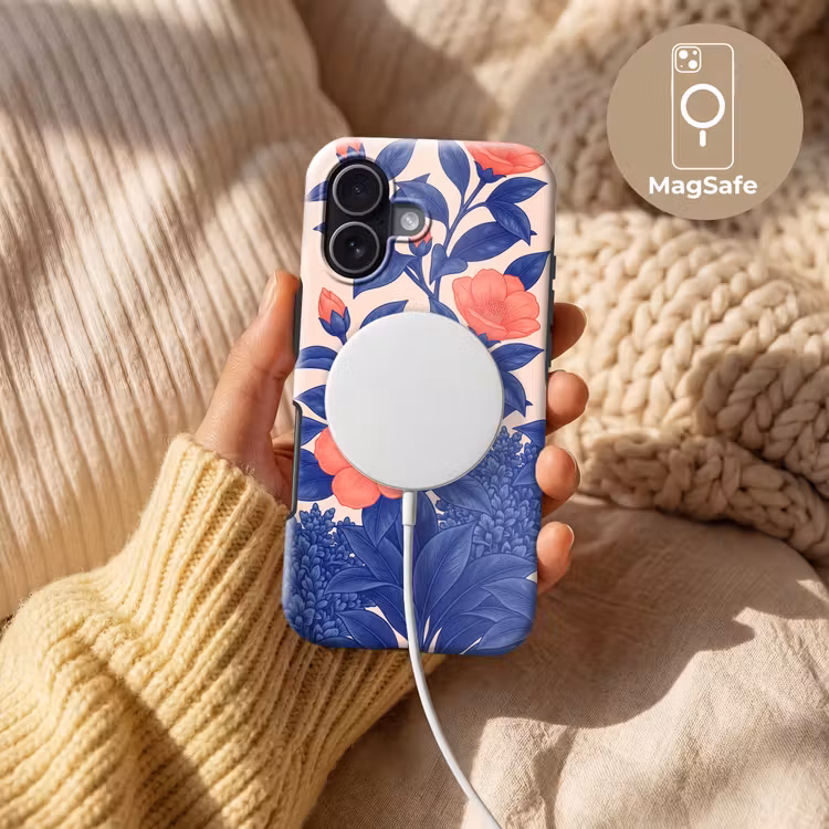 Telefoonhoesje Toughcase - Bloemen - Bladeren - Botanisch - Bloemen - Bladeren - Botanisch Toughcase MagSafe Apple iPhone 17 klein