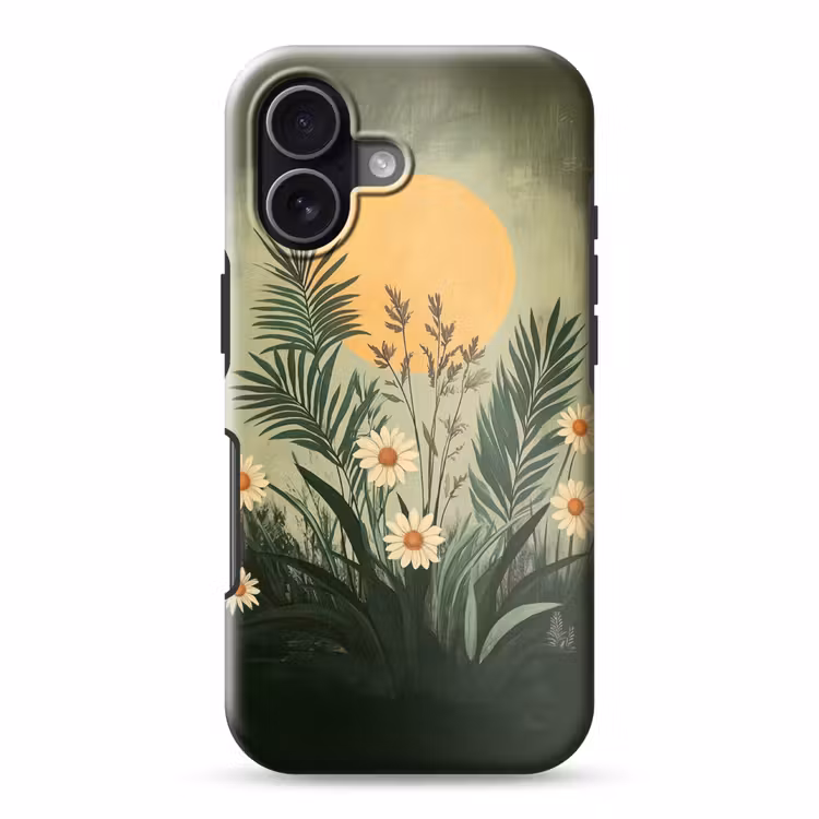 Bloemen - Bladeren - Zon - Groen Toughcase MagSafe Apple iPhone 17 klein -3d