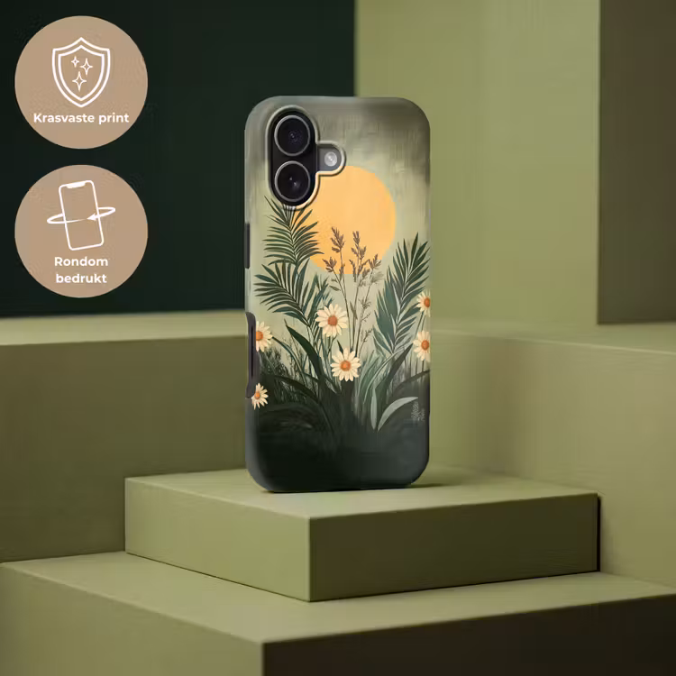 Bloemen - Bladeren - Zon - Groen Toughcase MagSafe Apple iPhone 17 klein -USP_PrintM_NL