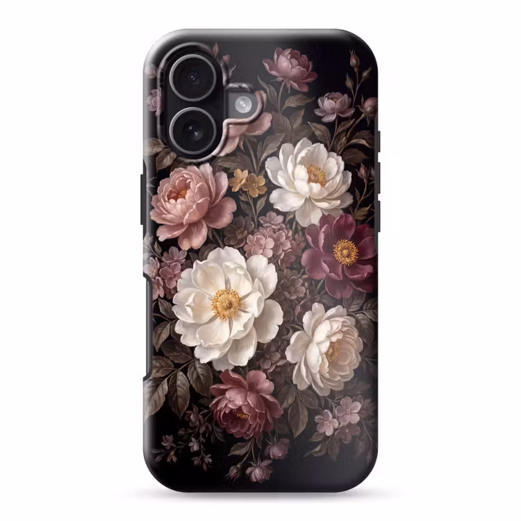 Bloemen - Boeket - Klassiek - Donker - Rood Toughcase MagSafe Apple iPhone 17 klein -3d
