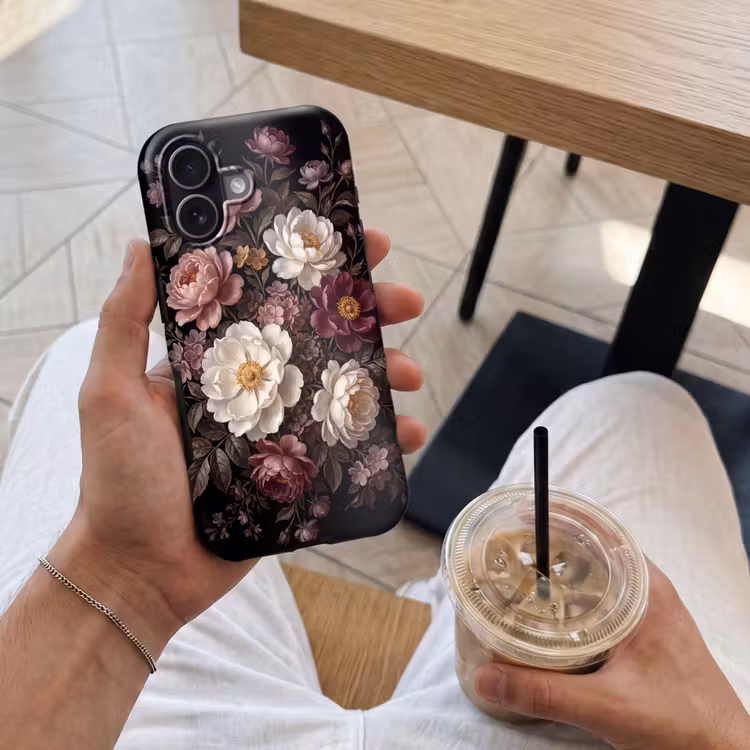 Bloemen - Boeket - Klassiek - Donker - Rood Toughcase MagSafe Apple iPhone 17 klein -Sfeer1M