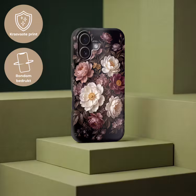 Bloemen - Boeket - Klassiek - Donker - Rood Toughcase MagSafe Apple iPhone 17 klein -USP_PrintM_NL