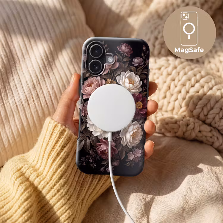 Bloemen - Boeket - Klassiek - Donker - Rood Toughcase MagSafe Apple iPhone 17 klein -USP_MagsafeV