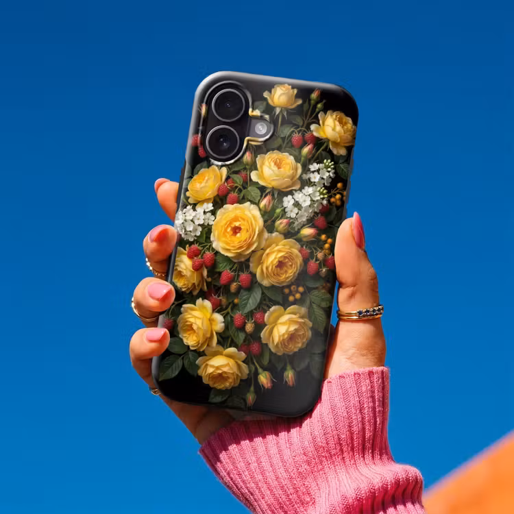 Bloemen - Boeket - Natuur - Klassiek - Geel Toughcase MagSafe Apple iPhone 17 klein -Sfeer1V