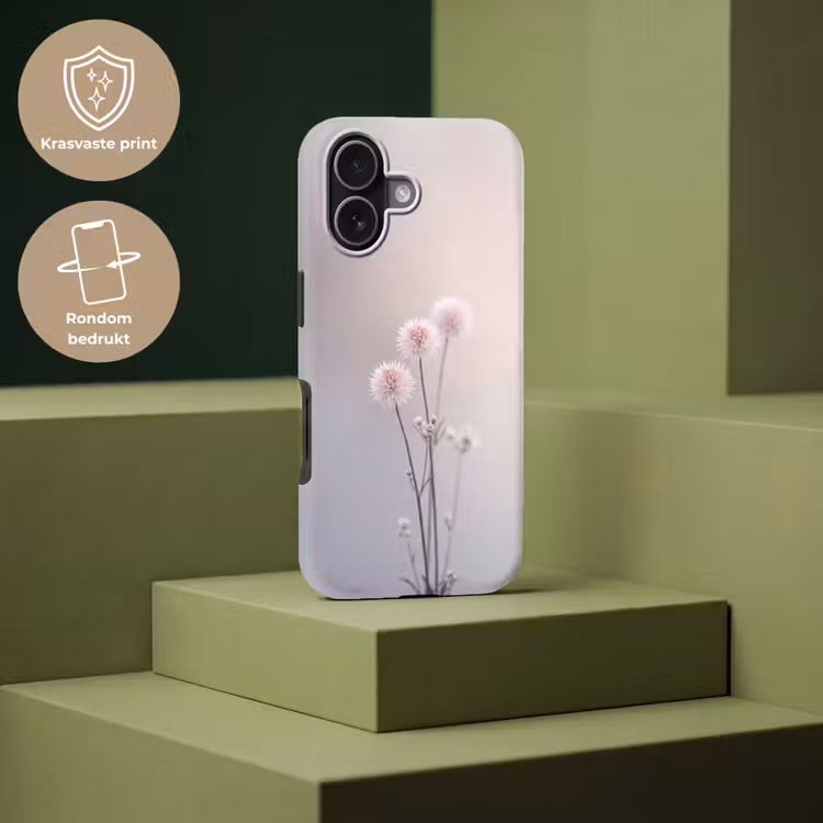 Bloemen - Bollen - Roze Toughcase MagSafe Apple iPhone 17 klein -USP_PrintM_NL