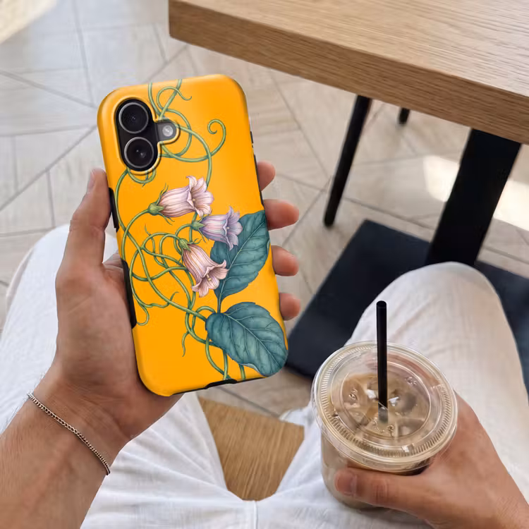 Telefoonhoesje Toughcase - Bloemen - Botanisch - Geel - Bloemen - Botanisch - Geel Toughcase MagSafe Apple iPhone 17 klein