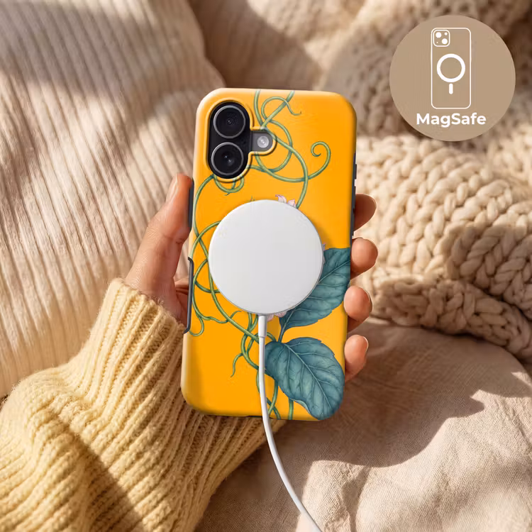 Telefoonhoesje Toughcase - Bloemen - Botanisch - Geel - Bloemen - Botanisch - Geel Toughcase MagSafe Apple iPhone 17 klein