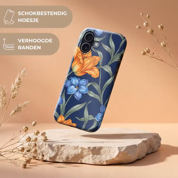 Telefoonhoesje Toughcase - Bloemen - Botanisch - Patroon - Bloemen - Botanisch - Patroon Toughcase MagSafe Apple iPhone 17 klein