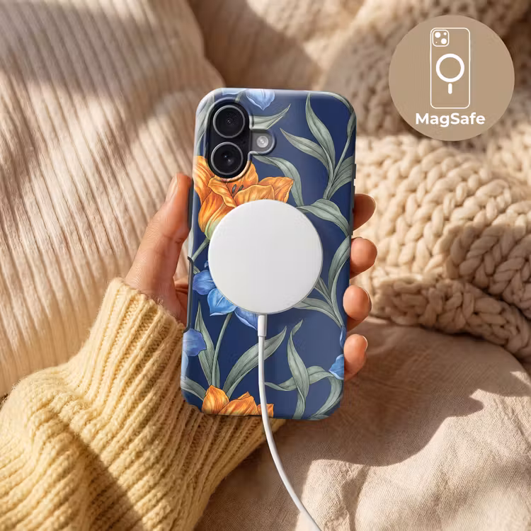 Telefoonhoesje Toughcase - Bloemen - Botanisch - Patroon - Bloemen - Botanisch - Patroon Toughcase MagSafe Apple iPhone 17 klein