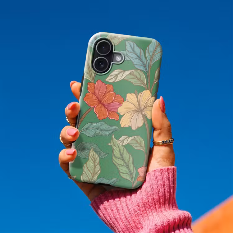Telefoonhoesje Toughcase - Bloemen - Groen - Illustratie - Bloemen - Groen - Illustratie Toughcase MagSafe Apple iPhone 17 klein