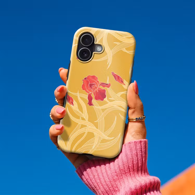 Telefoonhoesje Toughcase - Bloemen - Illustratie - Rood - Bloemen - Illustratie - Rood Toughcase MagSafe Apple iPhone 17 klein