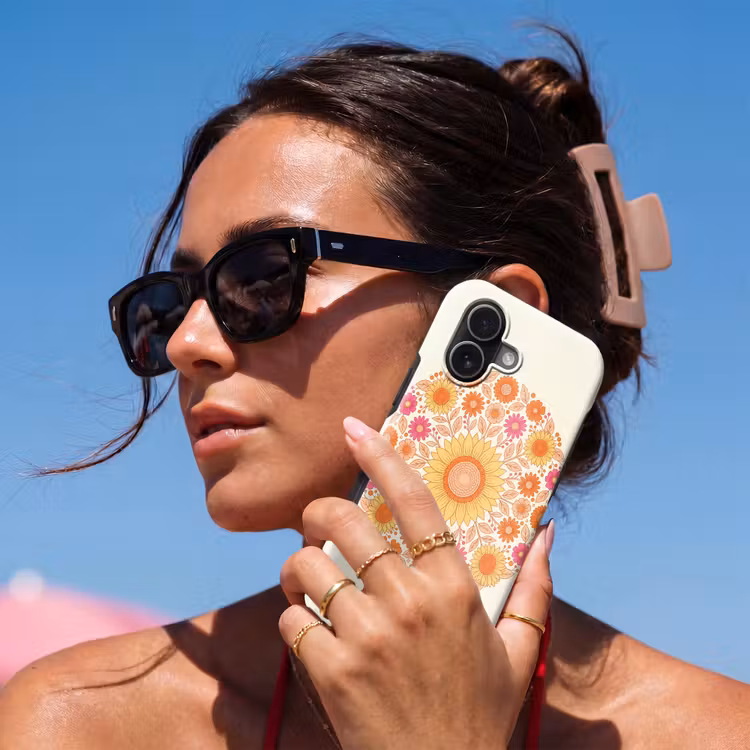 Bloemen - Mandala - Patroon - Kleurrijk Toughcase MagSafe Apple iPhone 17 klein -Sfeer2V