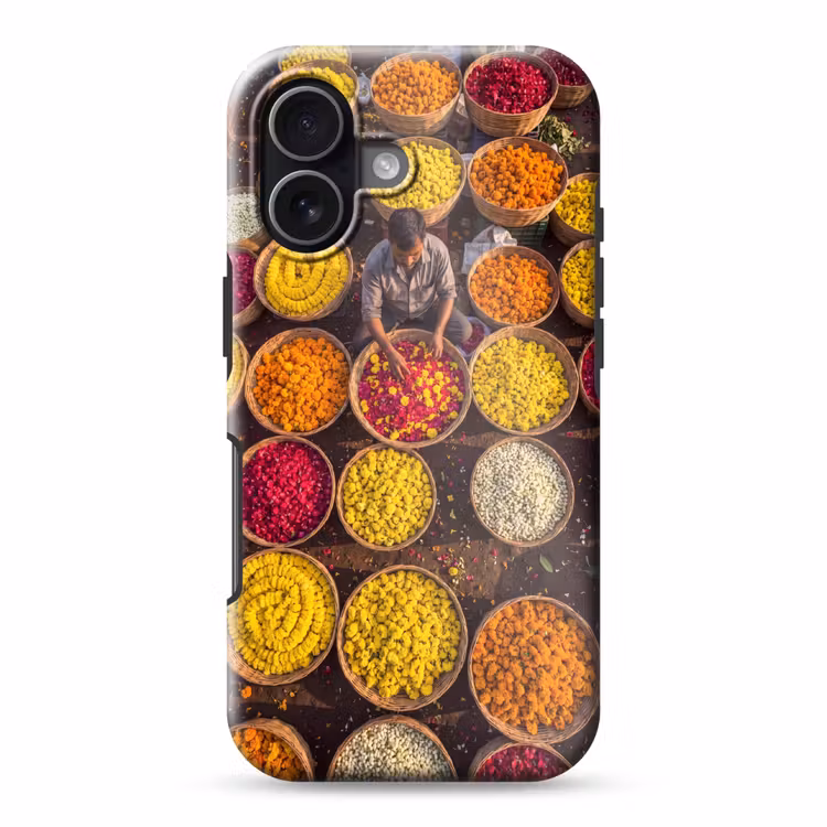 Telefoonhoesje Toughcase - Bloemen - Markt - Kleurrijk - Bloemen - Markt - Kleurrijk Toughcase MagSafe Apple iPhone 17 klein