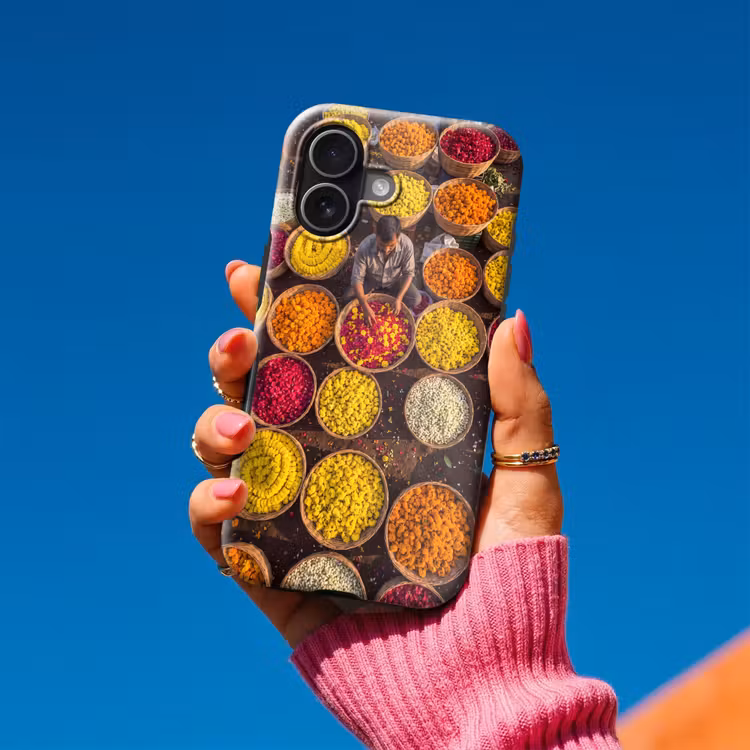 Telefoonhoesje Toughcase - Bloemen - Markt - Kleurrijk - Bloemen - Markt - Kleurrijk Toughcase MagSafe Apple iPhone 17 klein