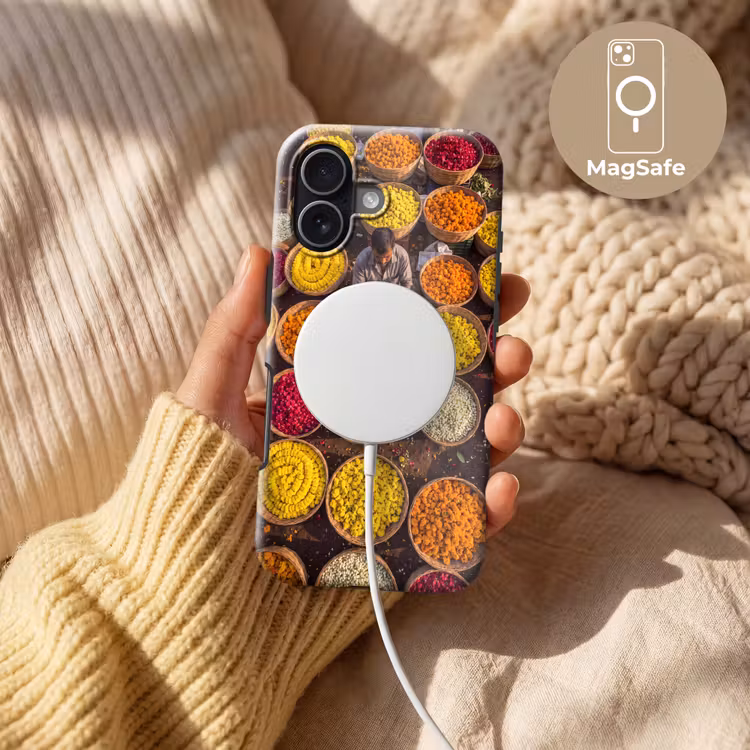 Telefoonhoesje Toughcase - Bloemen - Markt - Kleurrijk - Bloemen - Markt - Kleurrijk Toughcase MagSafe Apple iPhone 17 klein