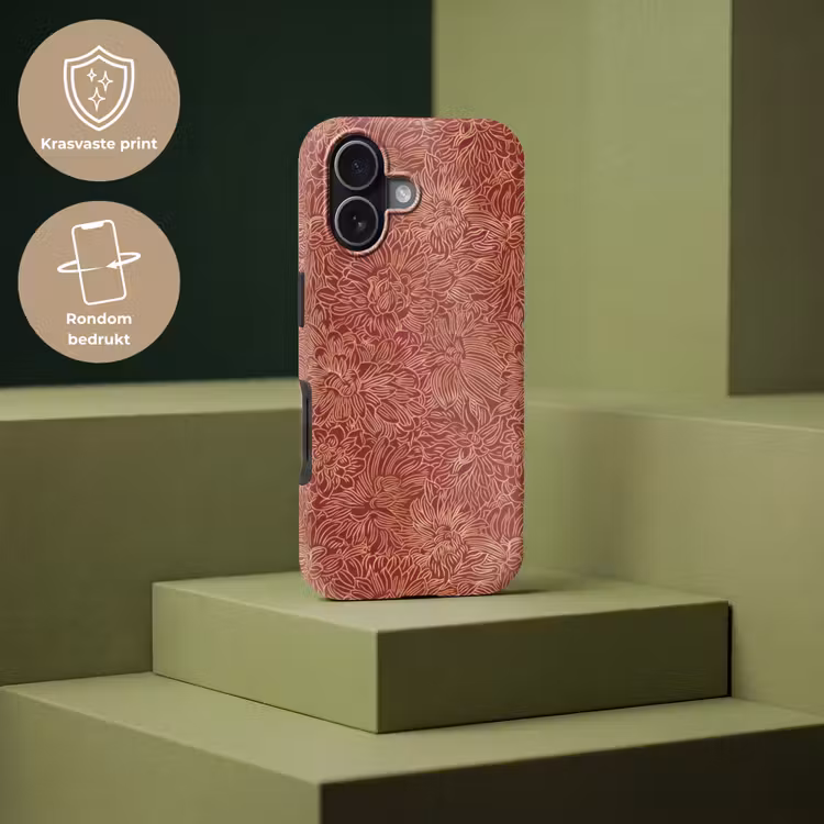 Bloemen - Motief - Rood Toughcase MagSafe Apple iPhone 17 klein 1017 -USP_PrintM_NL