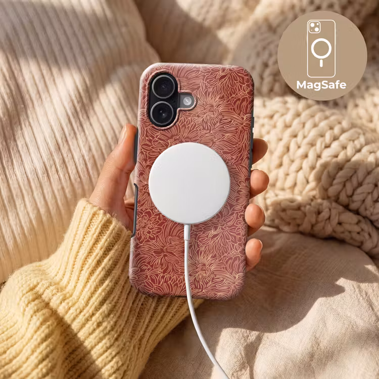 Bloemen - Motief - Rood Toughcase MagSafe Apple iPhone 17 klein 1017 -USP_MagsafeV