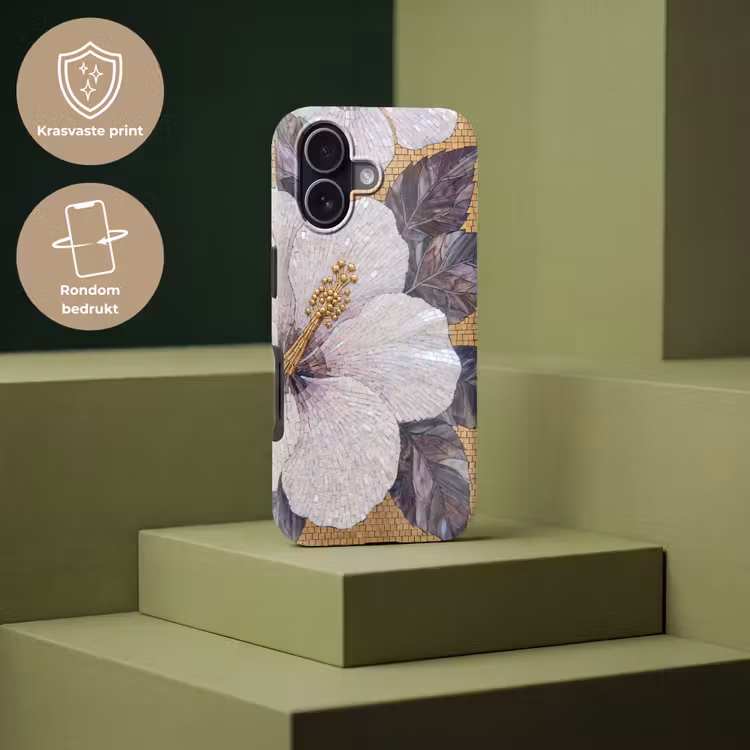 Bloemen - Mozaïek - Kunst - Modern - Goud Toughcase MagSafe Apple iPhone 17 klein -USP_PrintM_NL