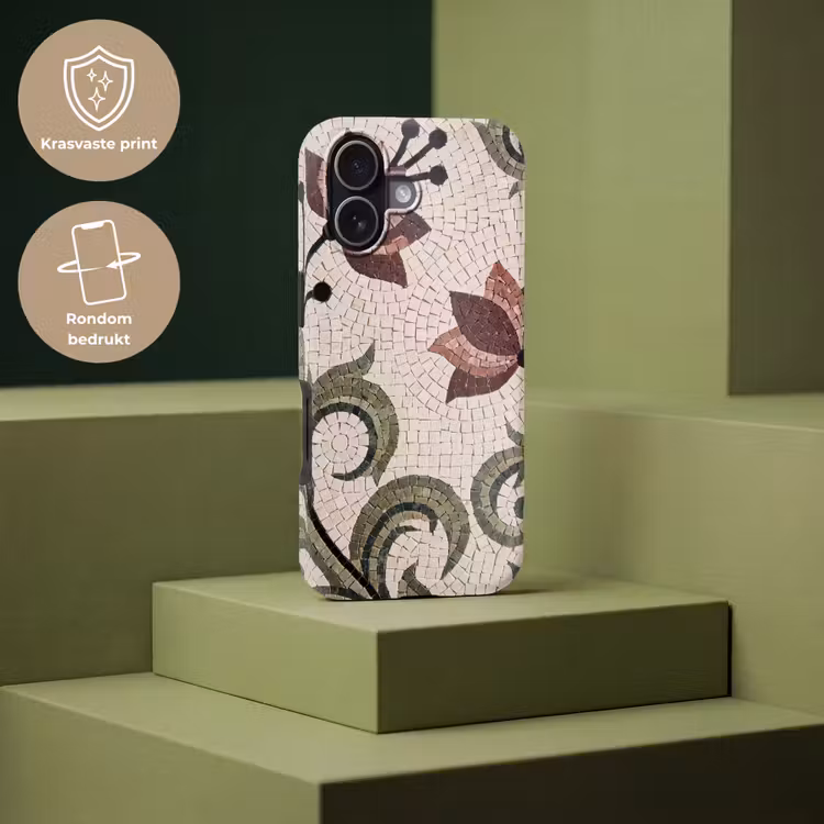 Bloemen - Mozaïek - Patroon - Abstract - Groen Toughcase MagSafe Apple iPhone 17 klein -USP_PrintM_NL