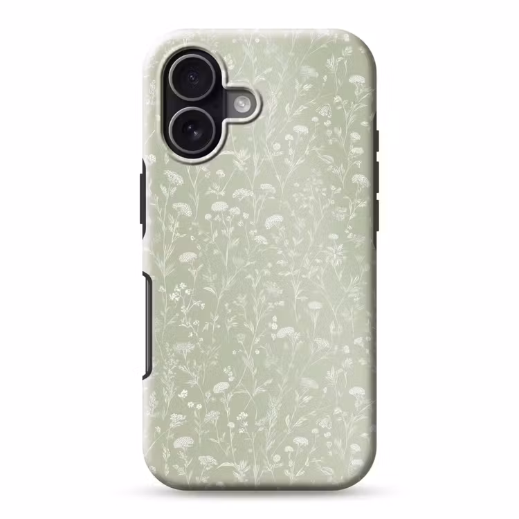 Bloemen - Patroon - Groen Toughcase MagSafe Apple iPhone 17 klein 1017 -3d