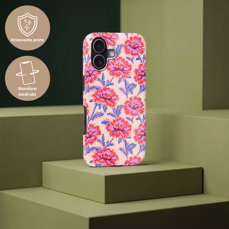 Bloemen - Patroon - Meerkleurig Toughcase MagSafe Apple iPhone 17 klein 1017 -USP_PrintM_NL