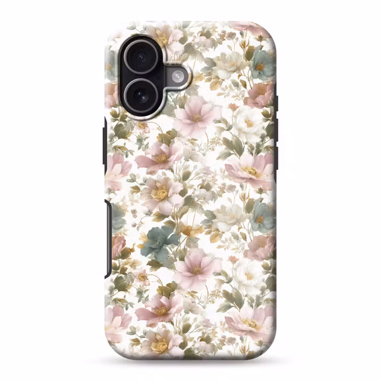 Bloemen - Patroon - Pastel Toughcase MagSafe Apple iPhone 17 klein 1017 -3d