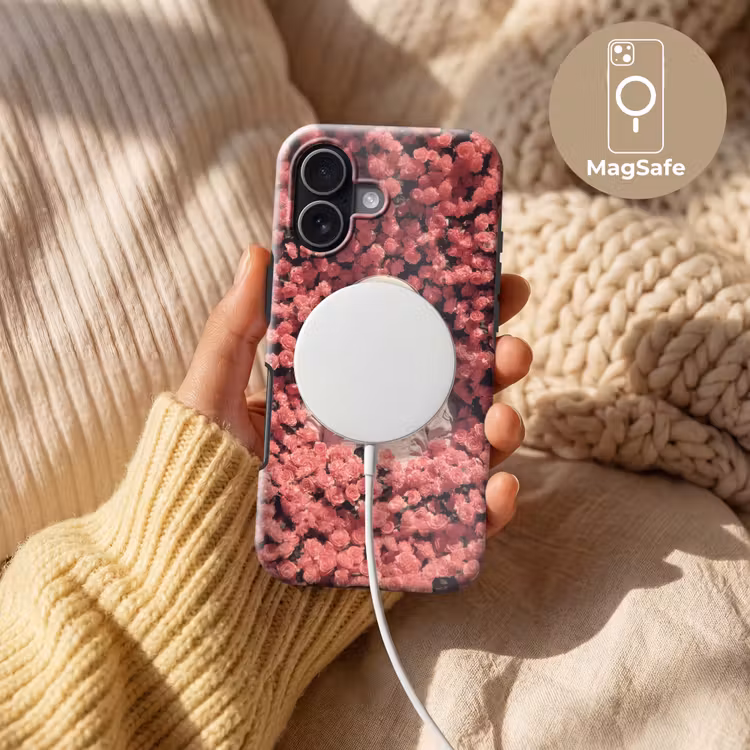 Bloemen - Roze - Astronaut Toughcase MagSafe Apple iPhone 17 klein -USP_MagsafeV