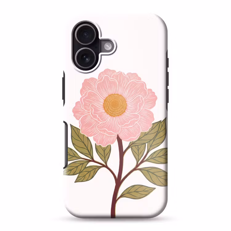 Telefoonhoesje Toughcase - Bloemen - Roze - Illustratie - Bloemen - Roze - Illustratie Toughcase MagSafe Apple iPhone 17 klein