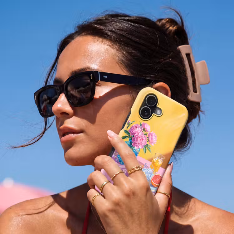 Telefoonhoesje Toughcase - Bloemen - Roze - Modern - Bloemen - Roze - Modern Toughcase MagSafe Apple iPhone 17 klein