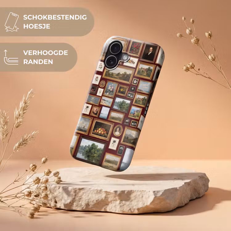 Bloemen - Vaas - Klassiek - Kunst - Rood Toughcase MagSafe Apple iPhone 17 klein -USP_RandenV_NL