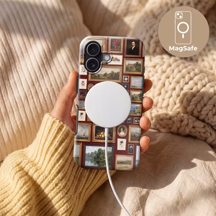 Bloemen - Vaas - Klassiek - Kunst - Rood Toughcase MagSafe Apple iPhone 17 klein -USP_MagsafeV