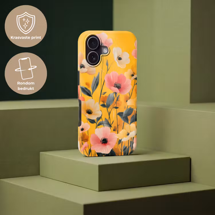 Bloemen - Veld - Geel Toughcase MagSafe Apple iPhone 17 klein -USP_PrintM_NL