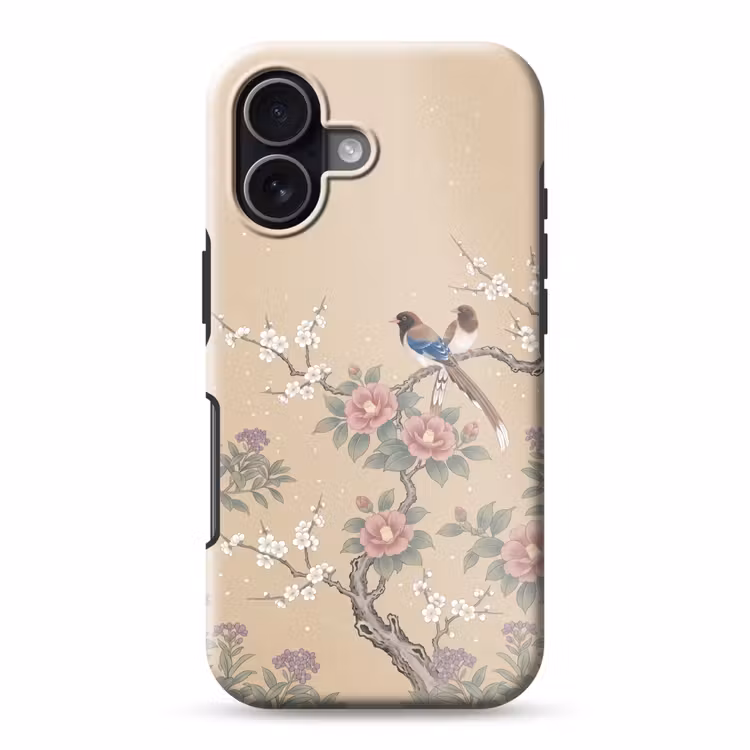 Bloemen - Vogels - Bloemen Toughcase MagSafe Apple iPhone 17 klein -3d
