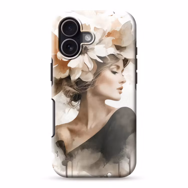 Bloesem - Portret - Gezicht Toughcase MagSafe Apple iPhone 17 klein -3d